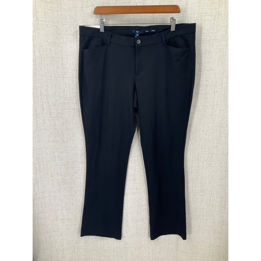Gap Dress Pants Womens 16 Black Classic Stretch Minimalist Workwear Preppy NEW
